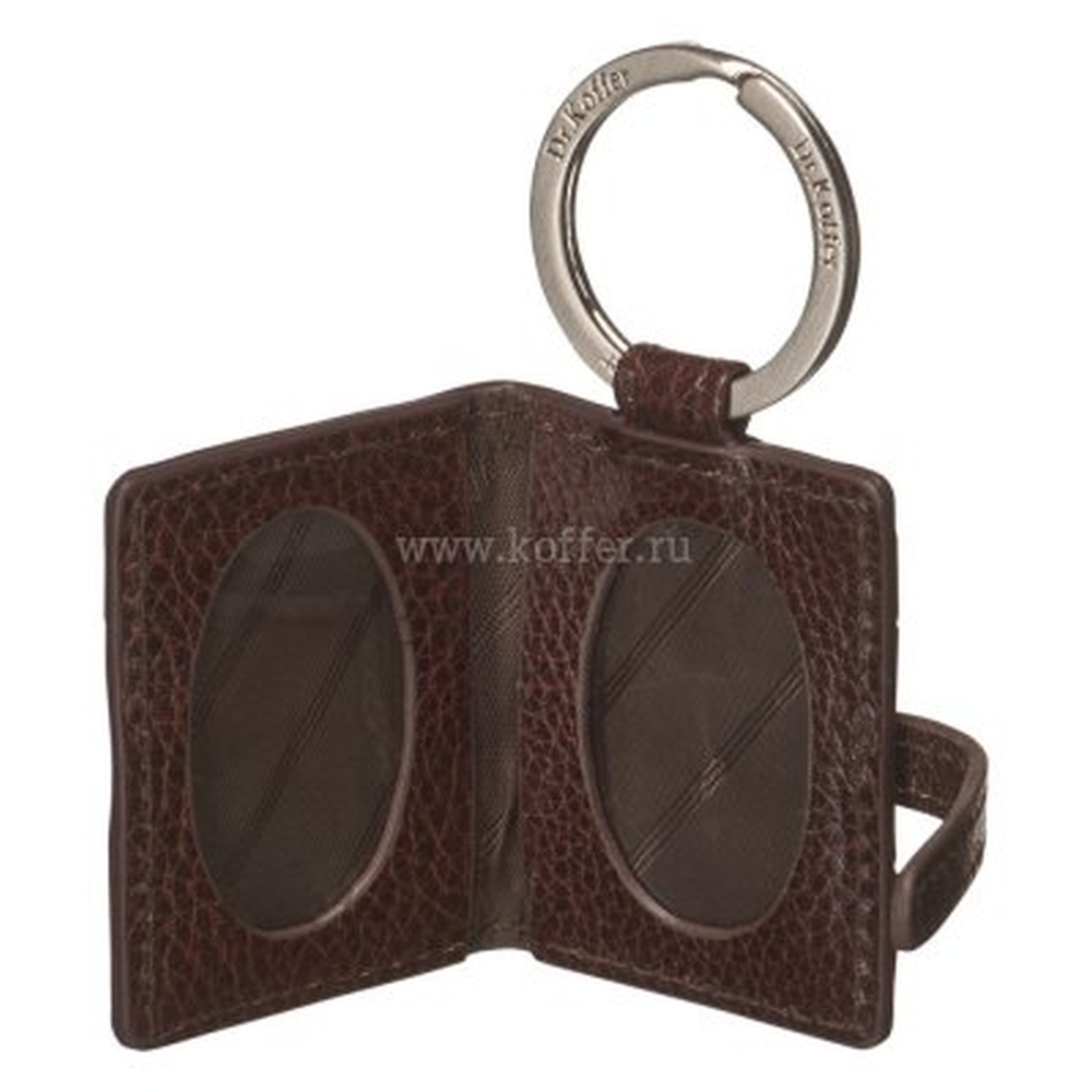 Брелок Dr. Koffer из натуральной кожи коричневый