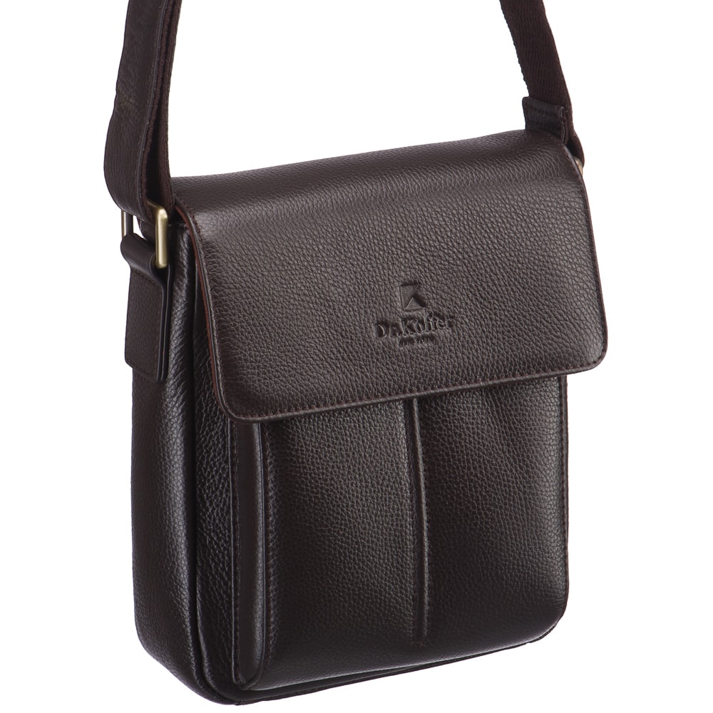 Сумка через плечо Dr.Koffer из натуральной кожи коричневая