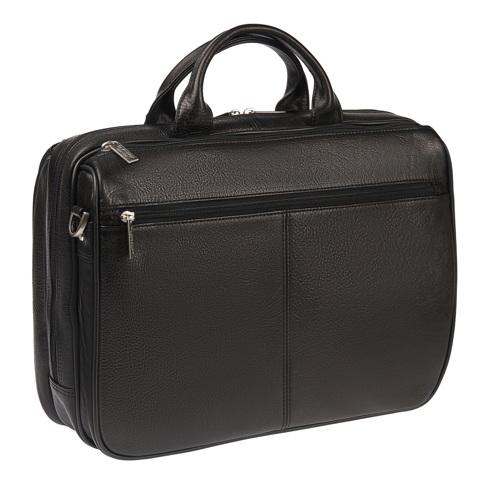 Деловая сумка Dr.Koffer из натуральной кожи черная