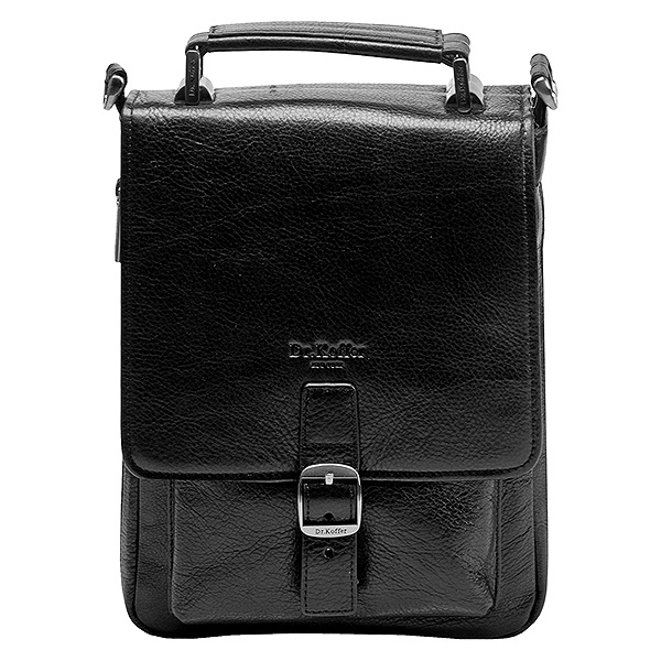Сумка планшет Dr.Koffer из натуральной кожи черный