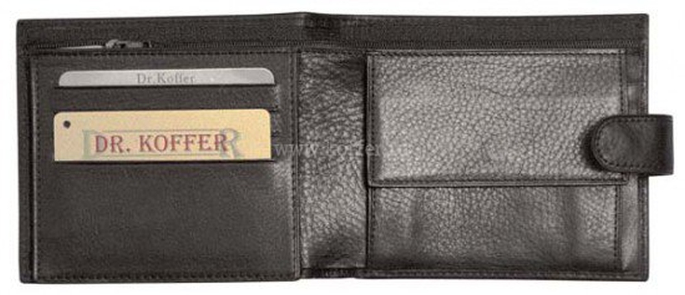 Портмоне Dr.Koffer из натуральной кожи черное