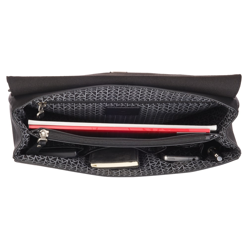 Портфель Dr.Koffer из натуральной кожи черный