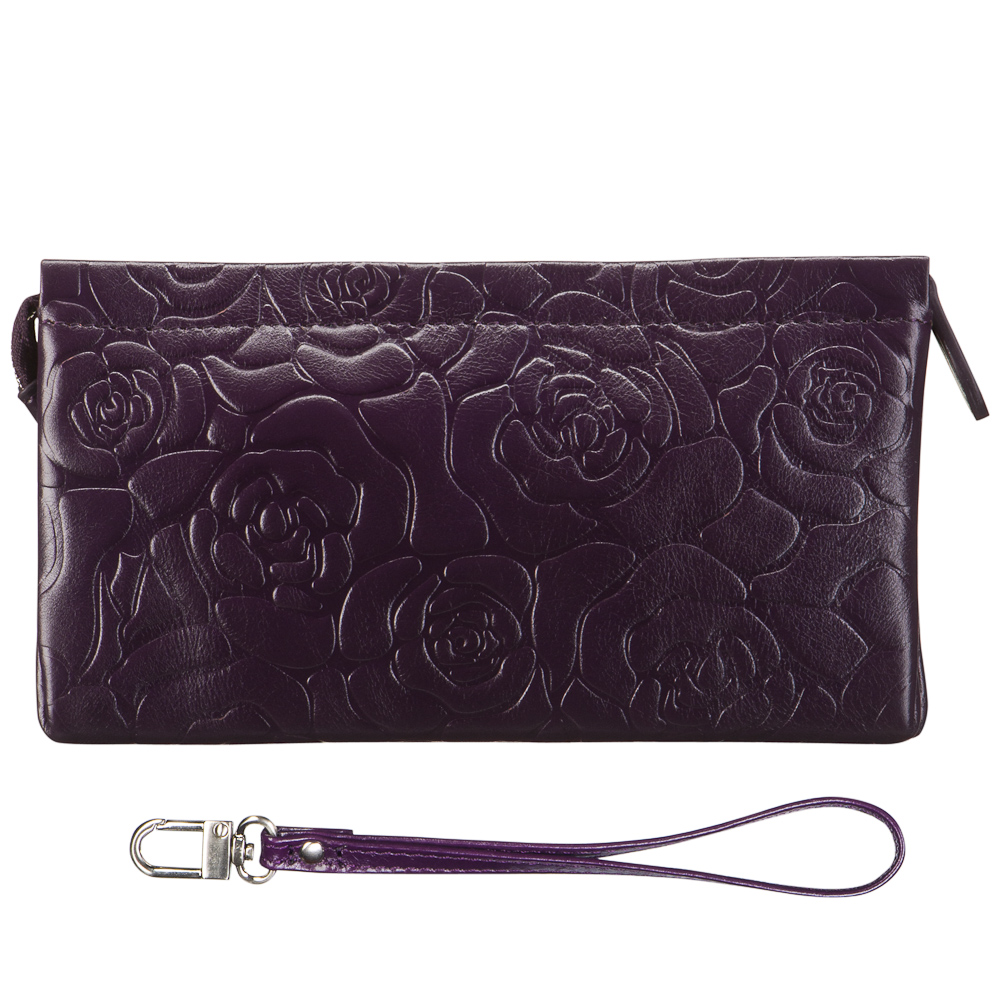 Косметичка Dr.Koffer из натуральной кожи фиолетовая