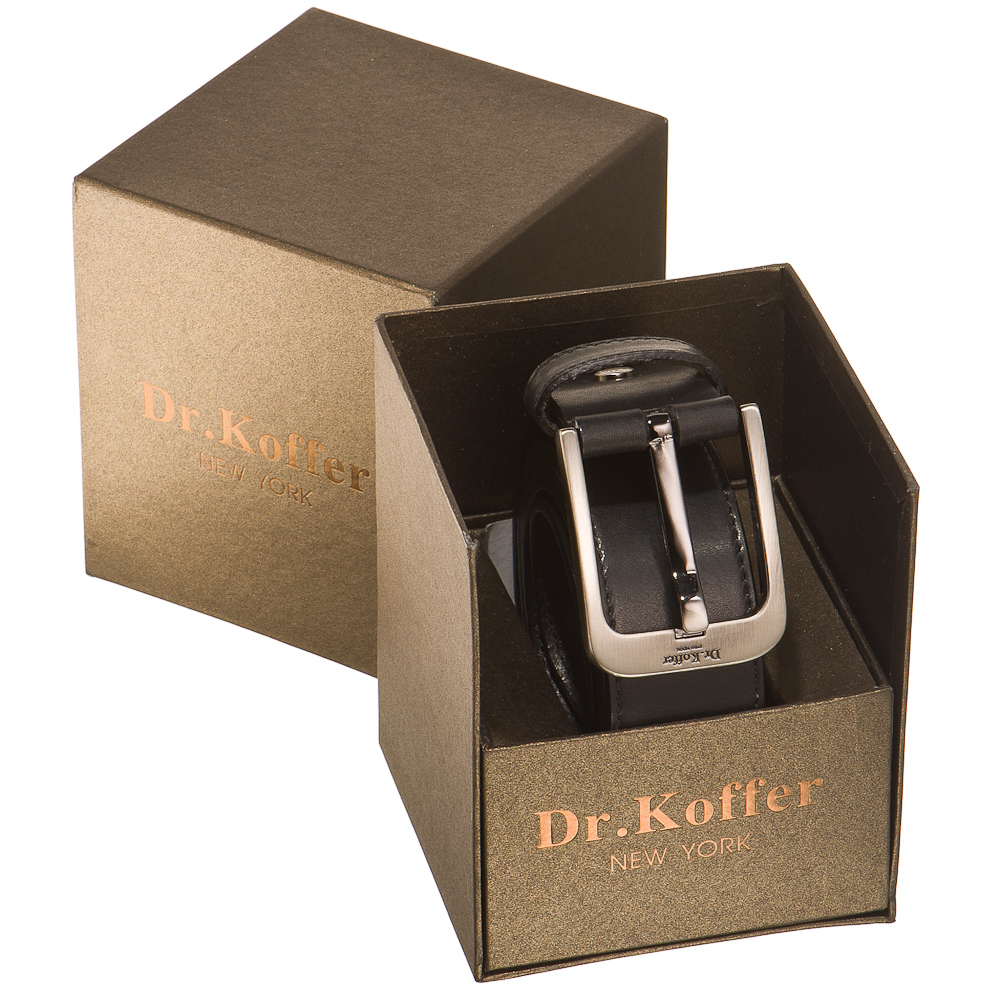 Ремень из матовой кожи с массивной пряжкой на винте Dr.Koffer R029V04120-108-04