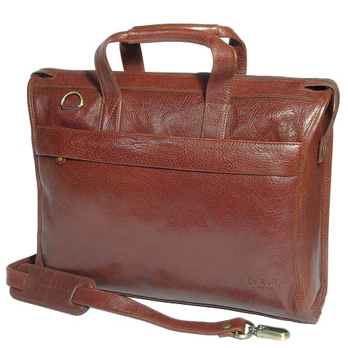 Классическая коричневого цвета сумка для документов с ручками Dr.Koffer B253610-02-05