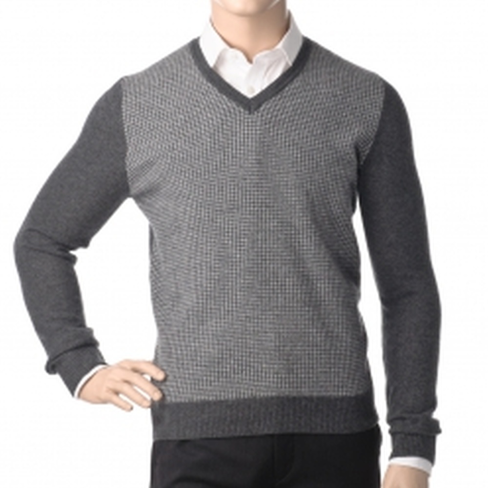 Др.Коффер  41617 серый пуловер (48 S) Dr.Koffer серого цвета