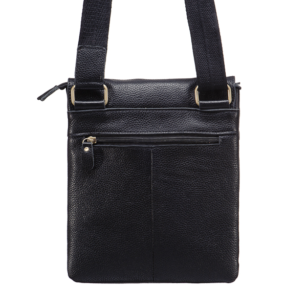 Сумка через плечо Dr.Koffer из натуральной кожи черная