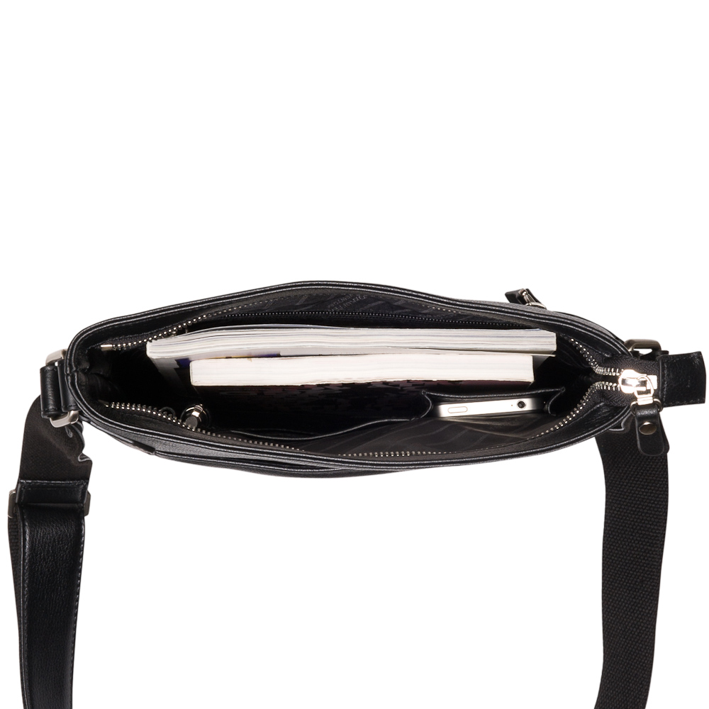 Сумка через плечо Dr.Koffer из натуральной кожи черная