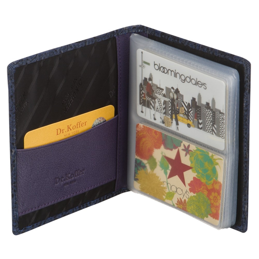 Визитница Dr.Koffer из натуральной кожи синяя