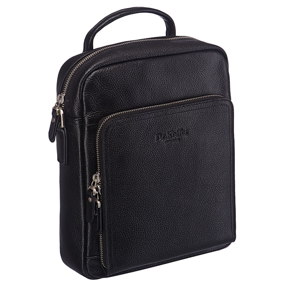 Сумка через плечо Dr.Koffer из натуральной кожи черная