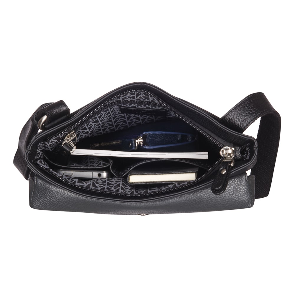 Сумка через плечо Dr.Koffer из натуральной кожи черная