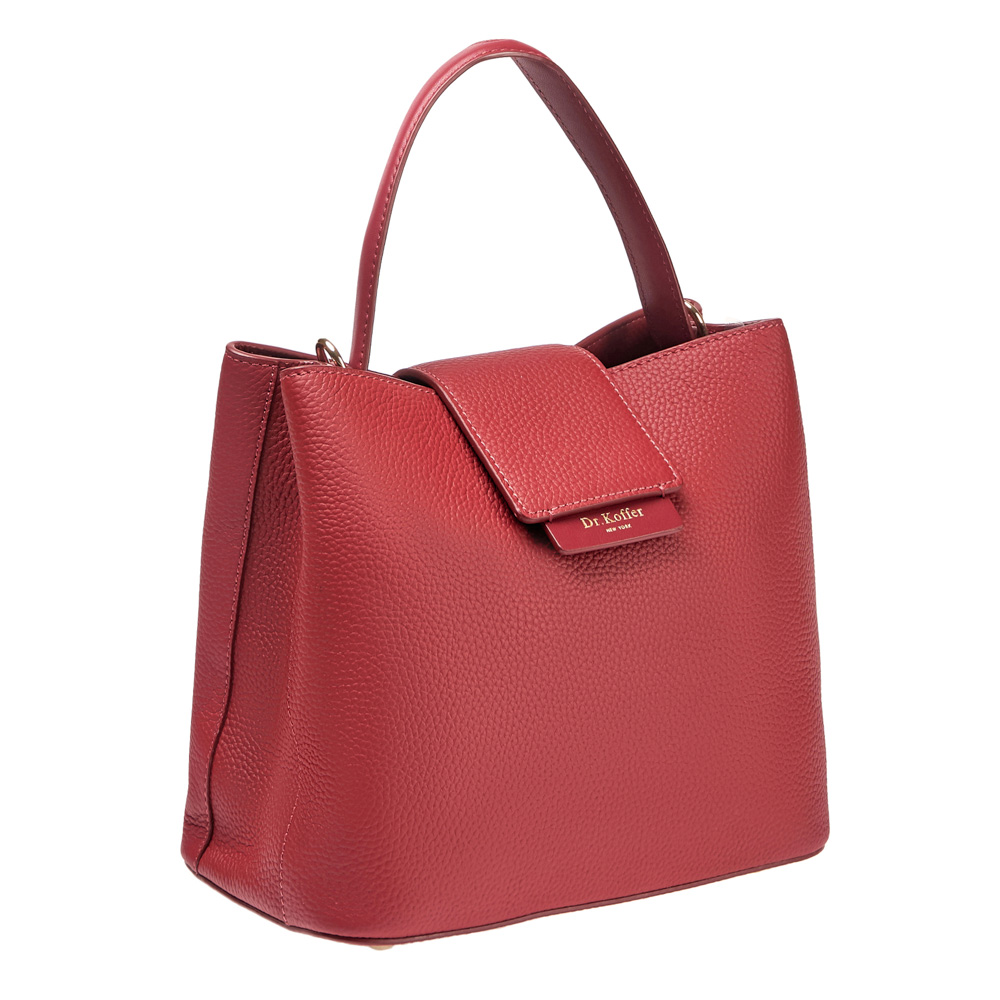 Сумка Dr.Koffer из натуральной кожи красная