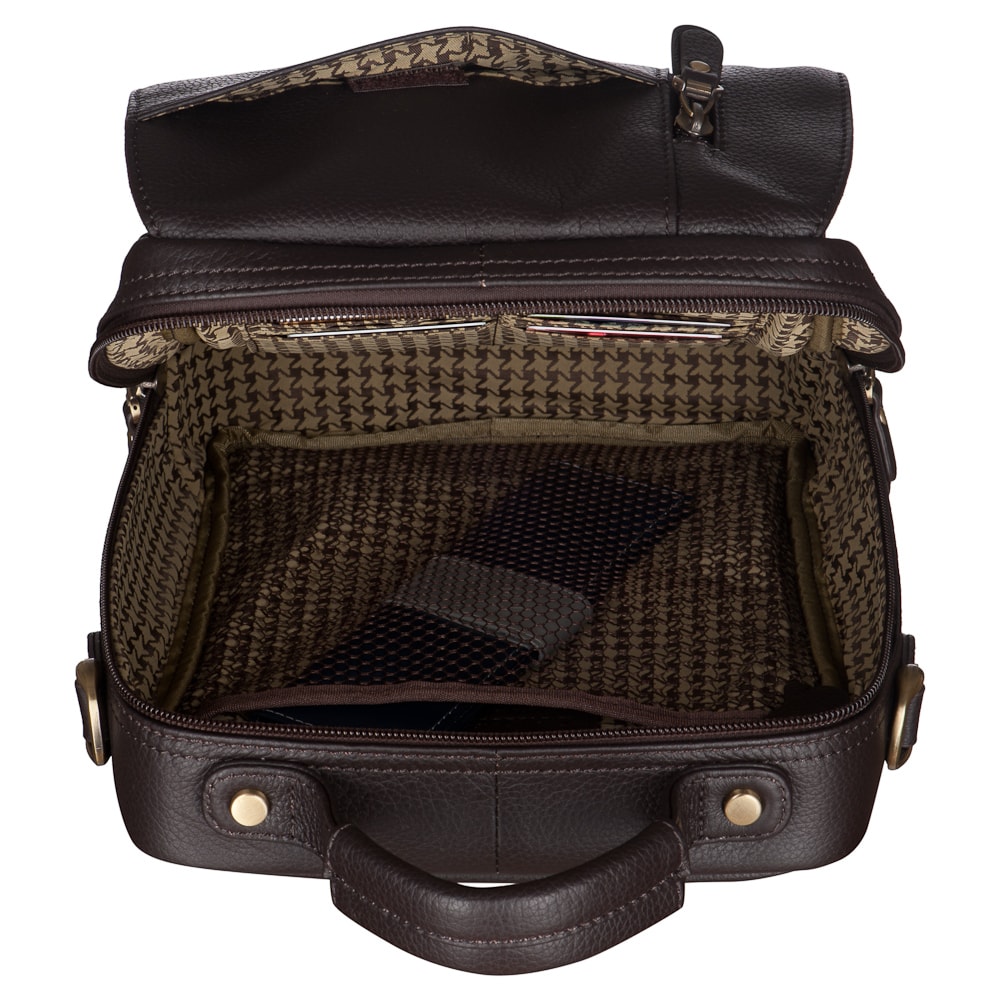 Сумка через плечо Dr.Koffer из натуральной кожи коричневая