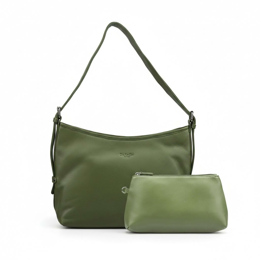 Женская сумка Dr.Koffer из натуральной кожи зеленая