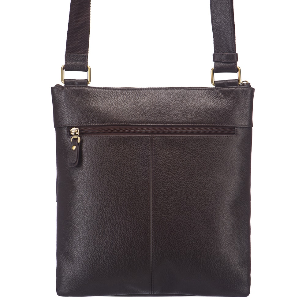 Сумка через плечо Dr.Koffer из натуральной кожи коричневая