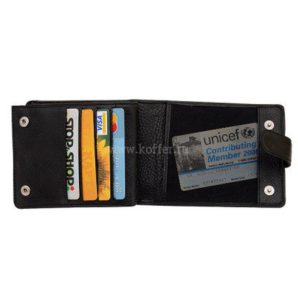 Портмоне Dr.Koffer из натуральной кожи черное