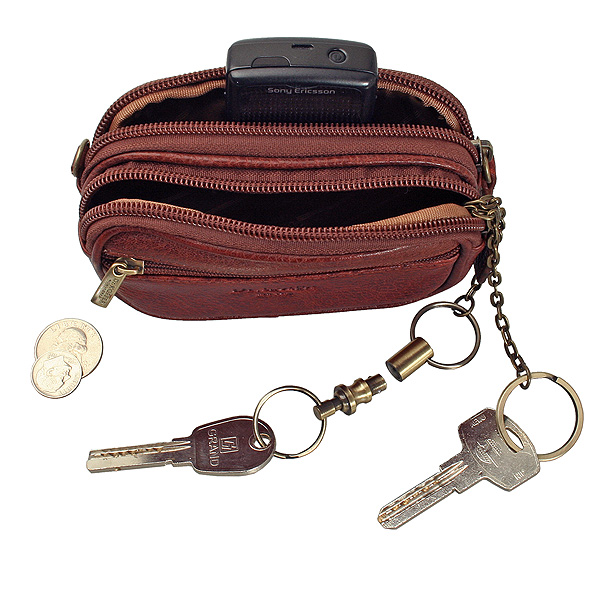 Ключница Dr.Koffer из натуральной кожи светло-коричневая