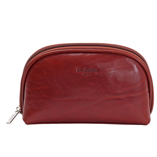 Косметичка Dr.Koffer из натуральной кожи коричневая