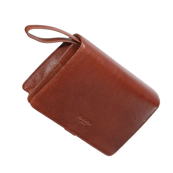 Сумка барсетка из натуральной кожи Dr. Koffer коричневая