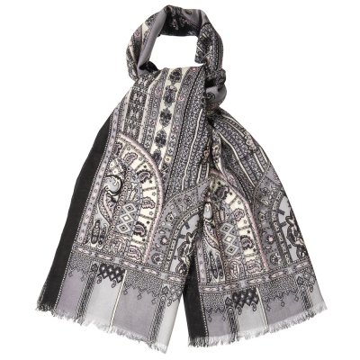 Женский шерстяной шарф со сложным рисунком Dr.Koffer S810430-135-77