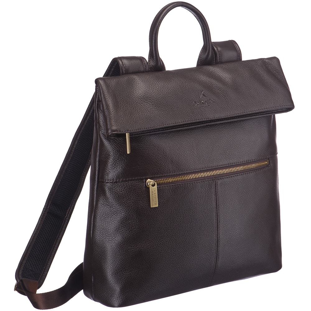 Рюкзак Dr.Koffer из натуральной кожи темно-коричневый