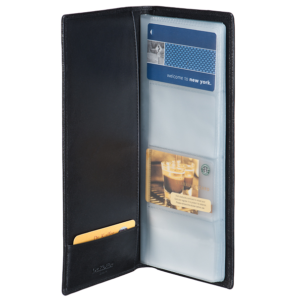 Визитница Dr.Koffer из натуральной кожи черная