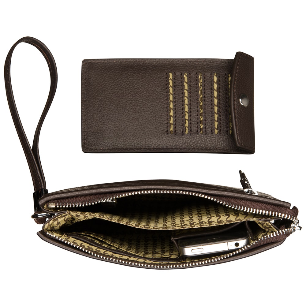 Сумка барсетка из натуральной кожи Dr. Koffer коричневая