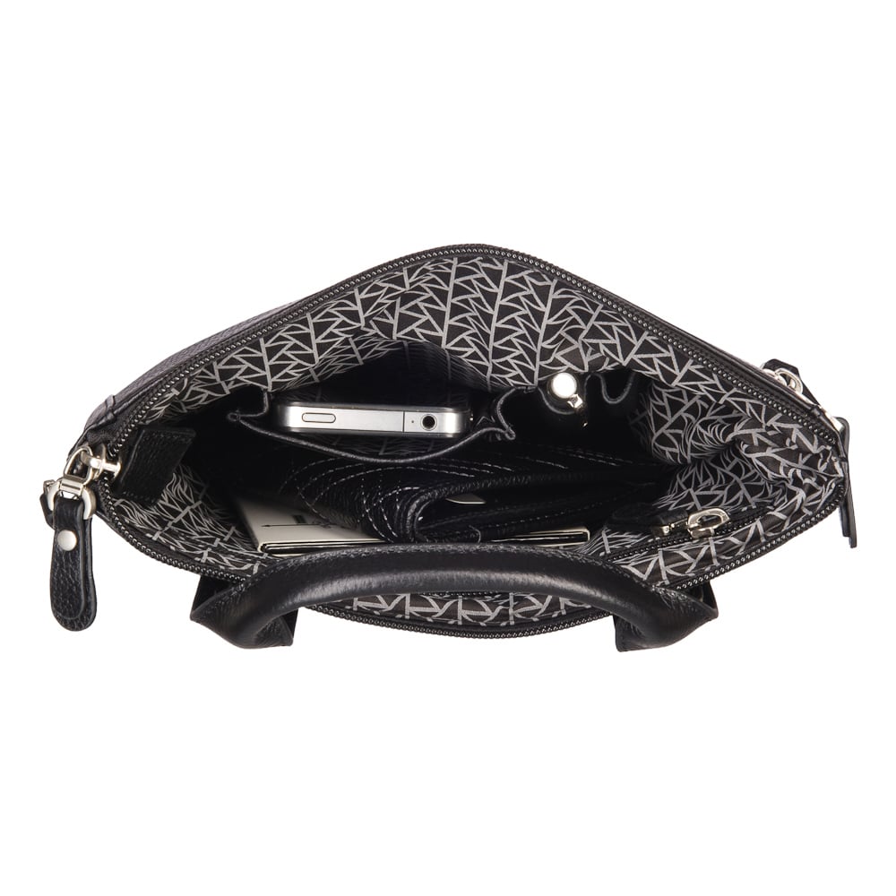 Сумка через плечо Dr.Koffer из натуральной кожи черная