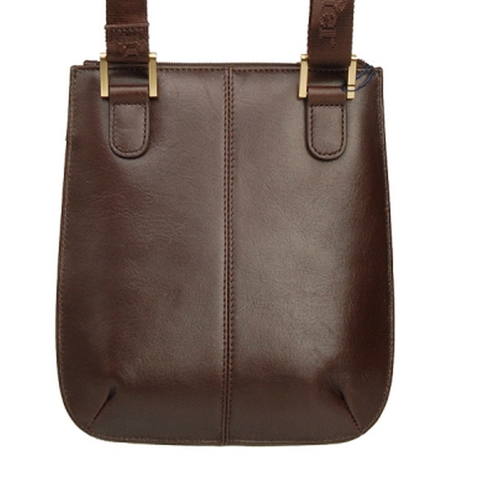 Сумка через плечо Dr.Koffer из натуральной кожи коричневая