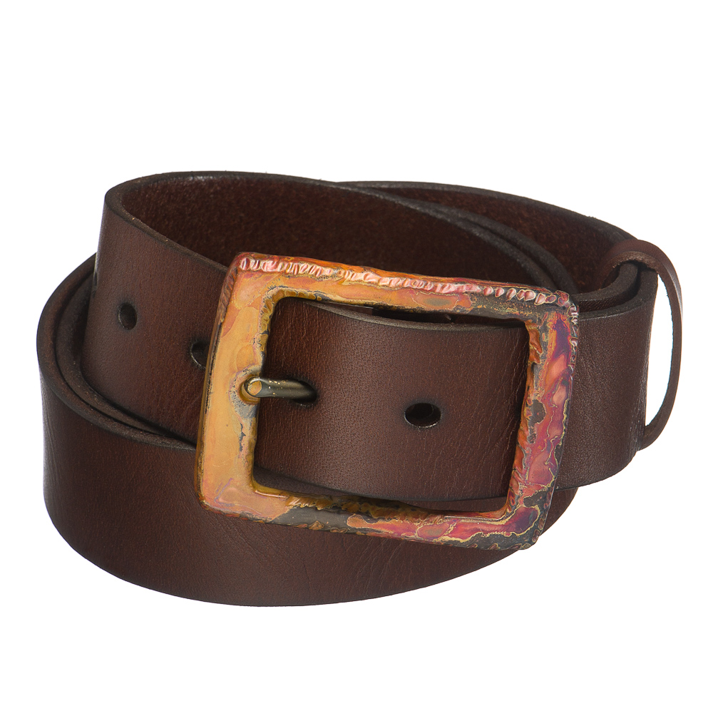 Ремень Dr. Koffer из натуральной кожи коричневый