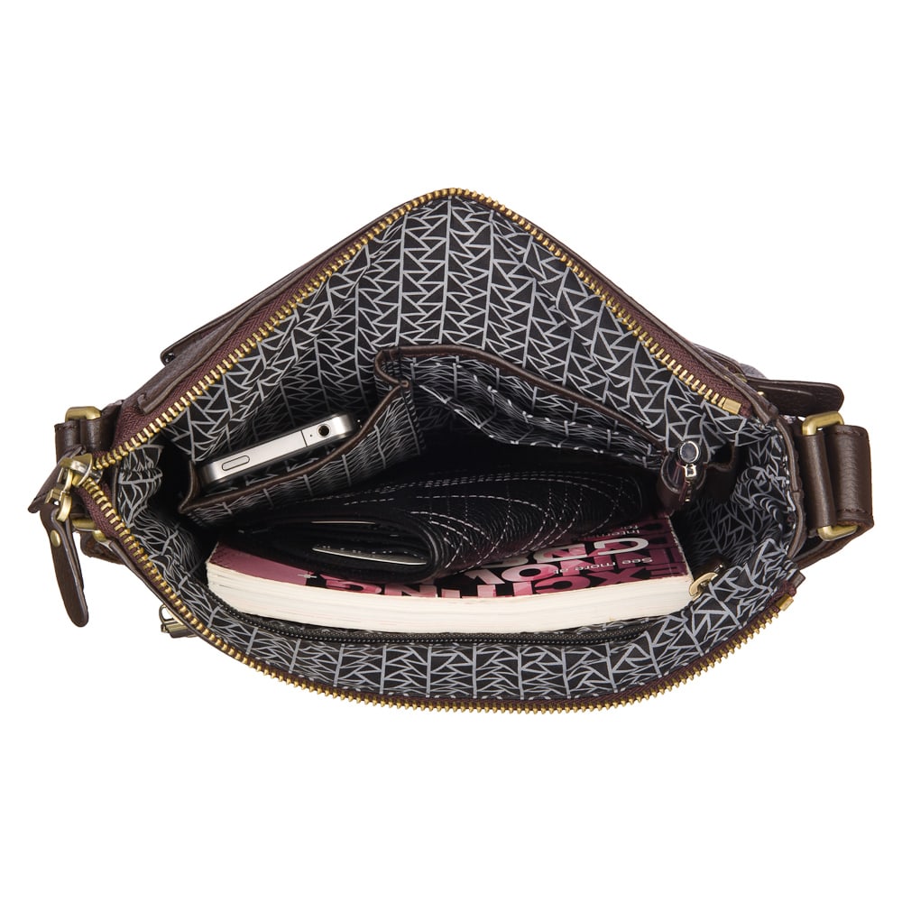 Сумка через плечо Dr.Koffer из натуральной кожи коричневая