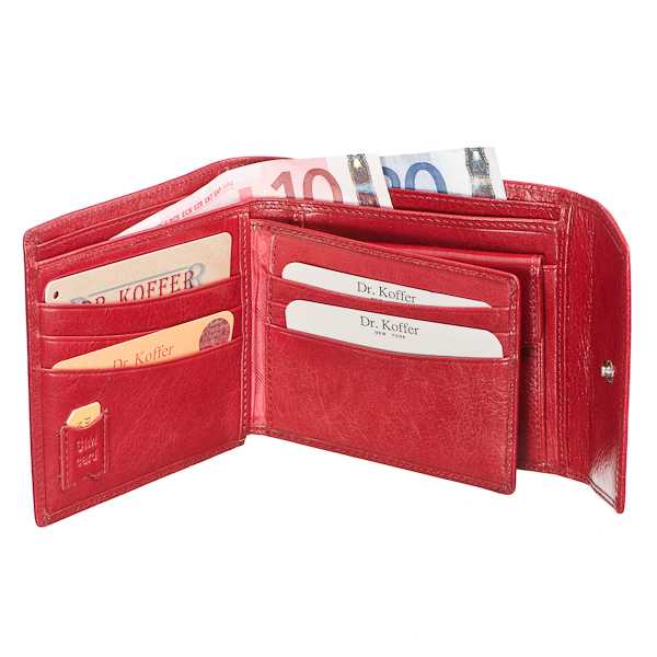 Портмоне Dr.Koffer из натуральной кожи красное