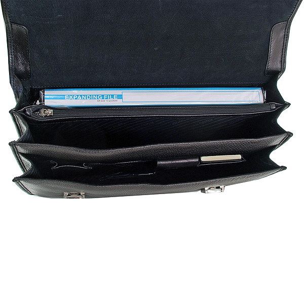Вместительный портфель со съемным плечевым ремнем Dr.Koffer P402290-02-04