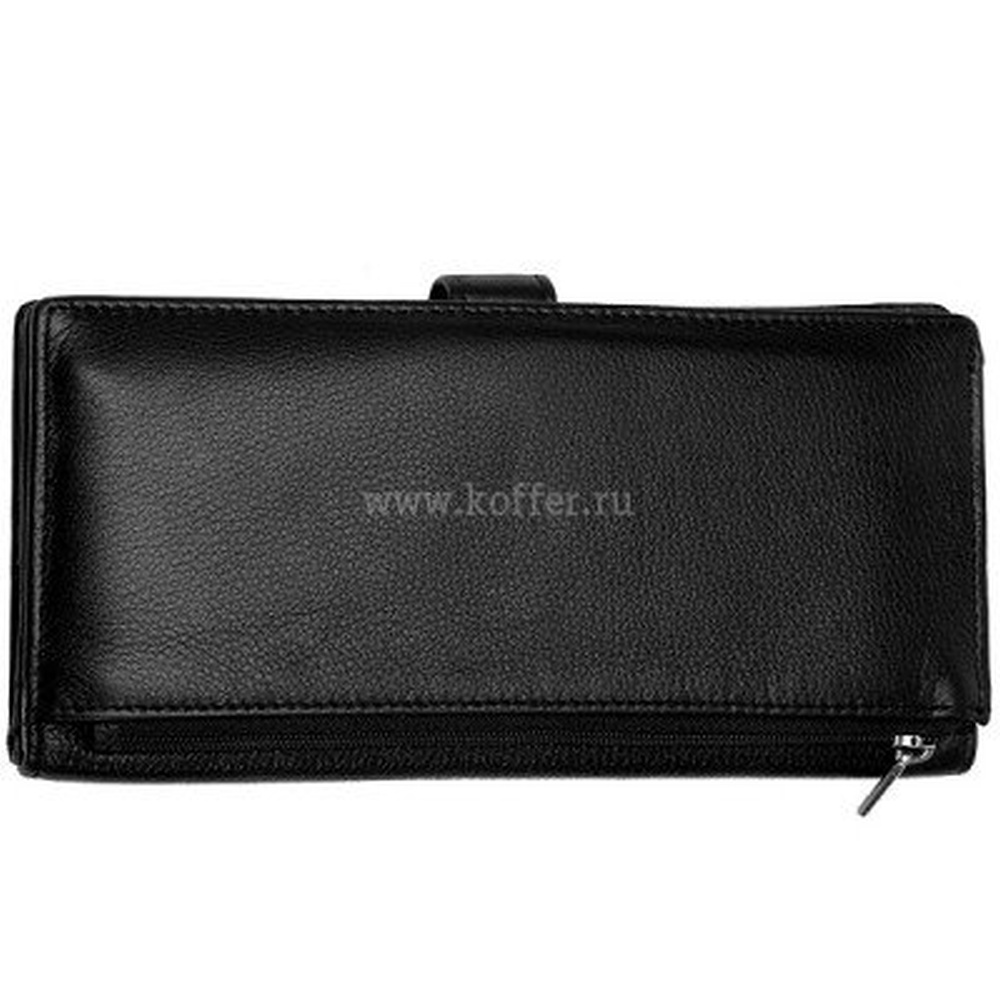 Портмоне Dr.Koffer из натуральной кожи черное