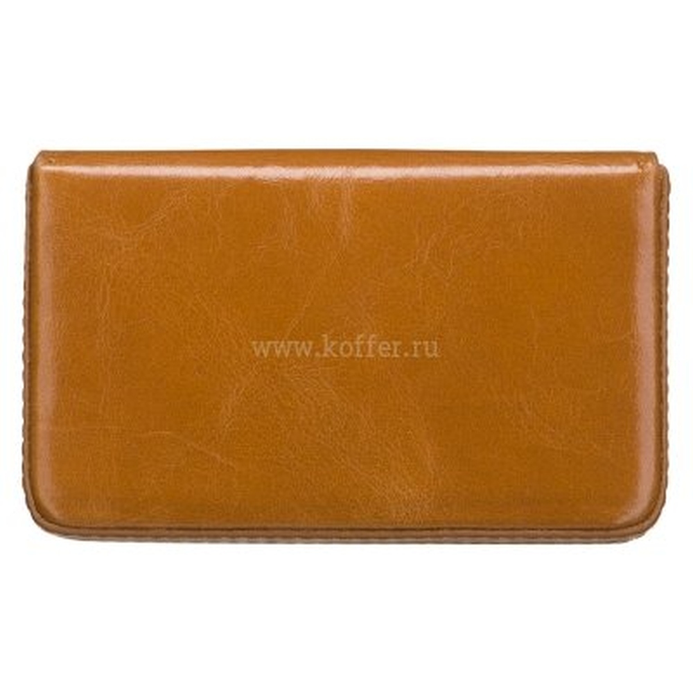 Визитница Dr.Koffer из натуральной кожи светло-коричневая