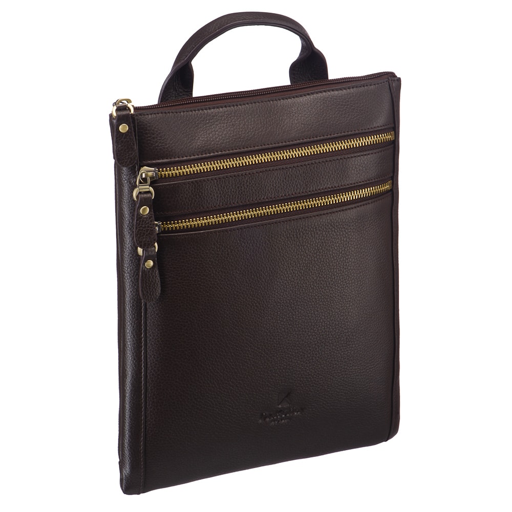 Сумка через плечо Dr.Koffer из натуральной кожи коричневая