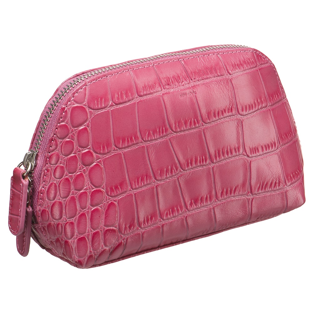 Косметичка Dr.Koffer из натуральной кожи розовая