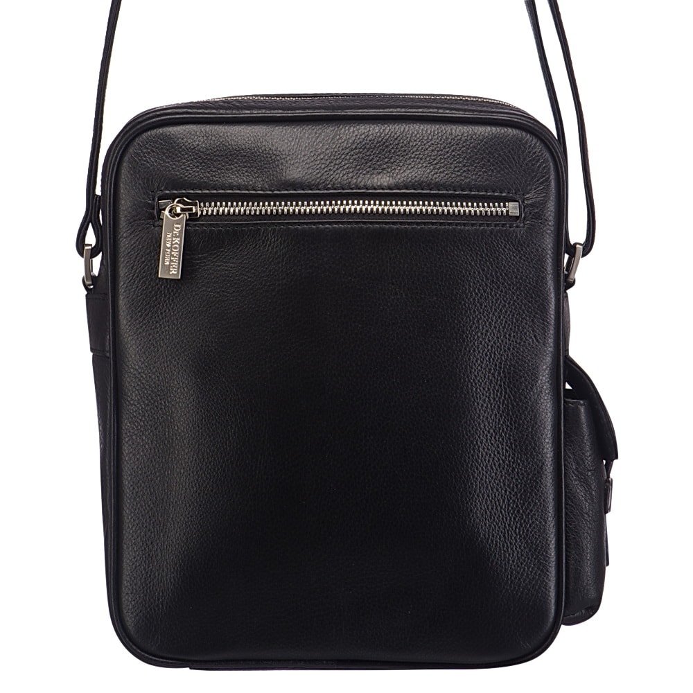 Сумка через плечо Dr.Koffer из натуральной кожи черная