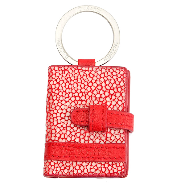 Брелок Dr. Koffer из натуральной кожи красный