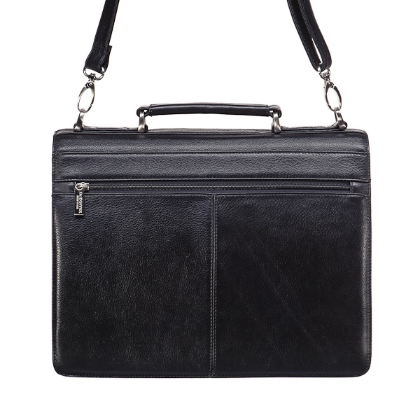 Портфель Dr.Koffer из натуральной кожи черный