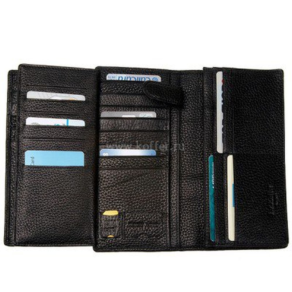 Портмоне Dr.Koffer из натуральной кожи черное