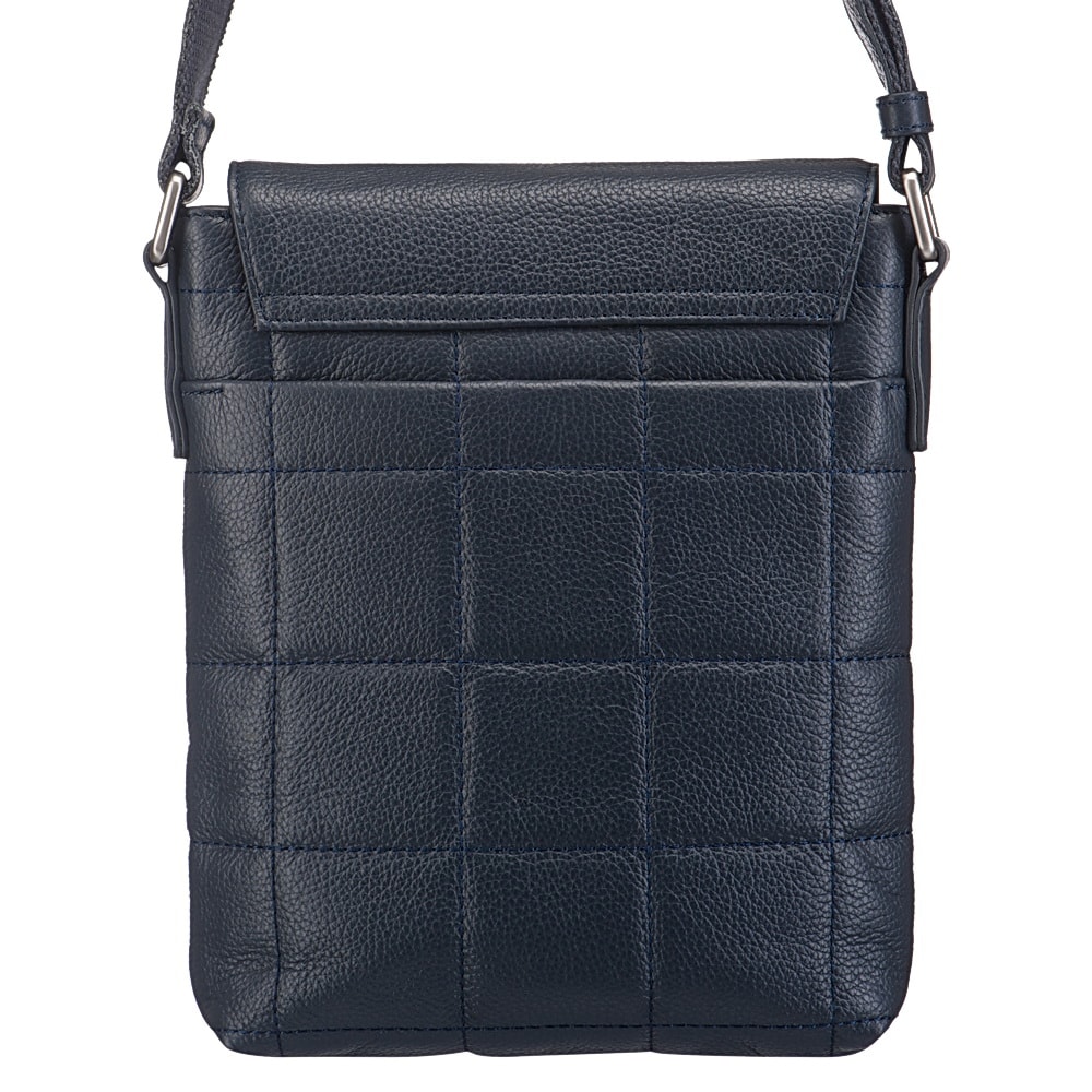 Сумка через плечо Dr.Koffer из натуральной кожи синяя