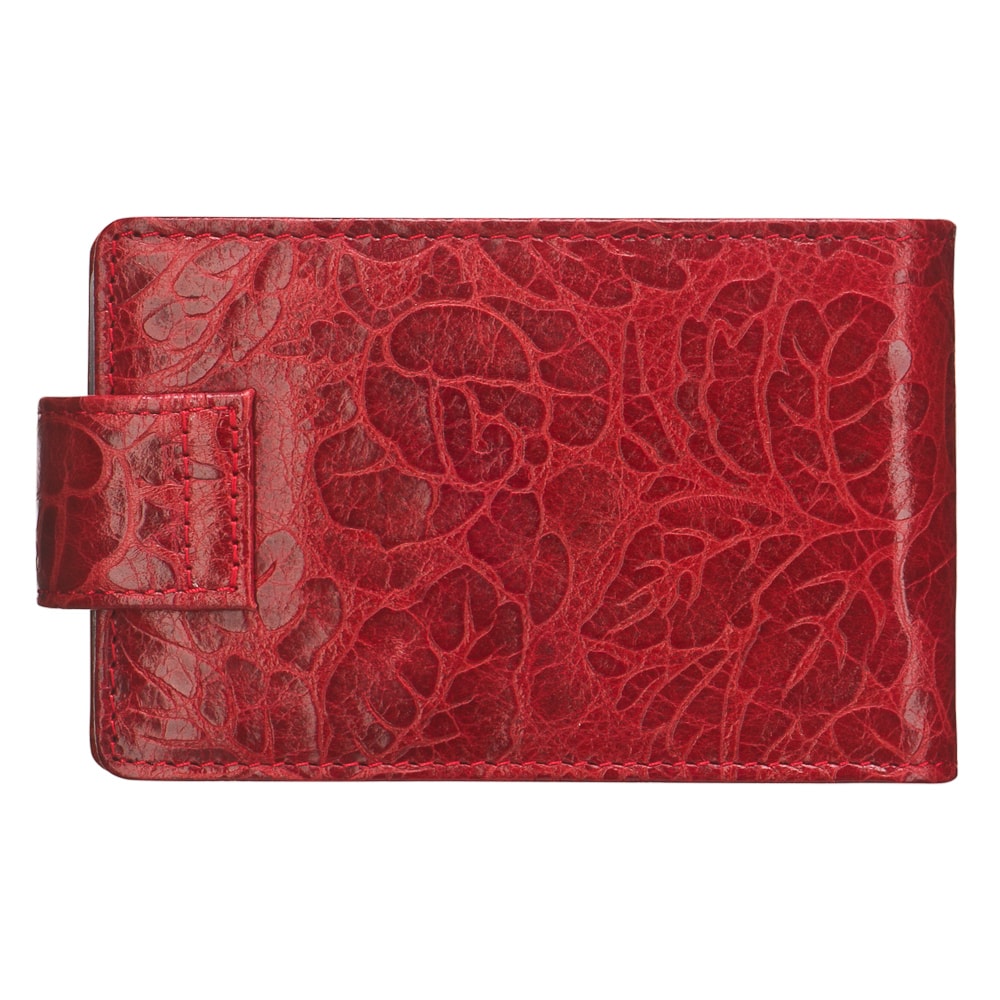 Визитница Dr.Koffer из натуральной кожи красная