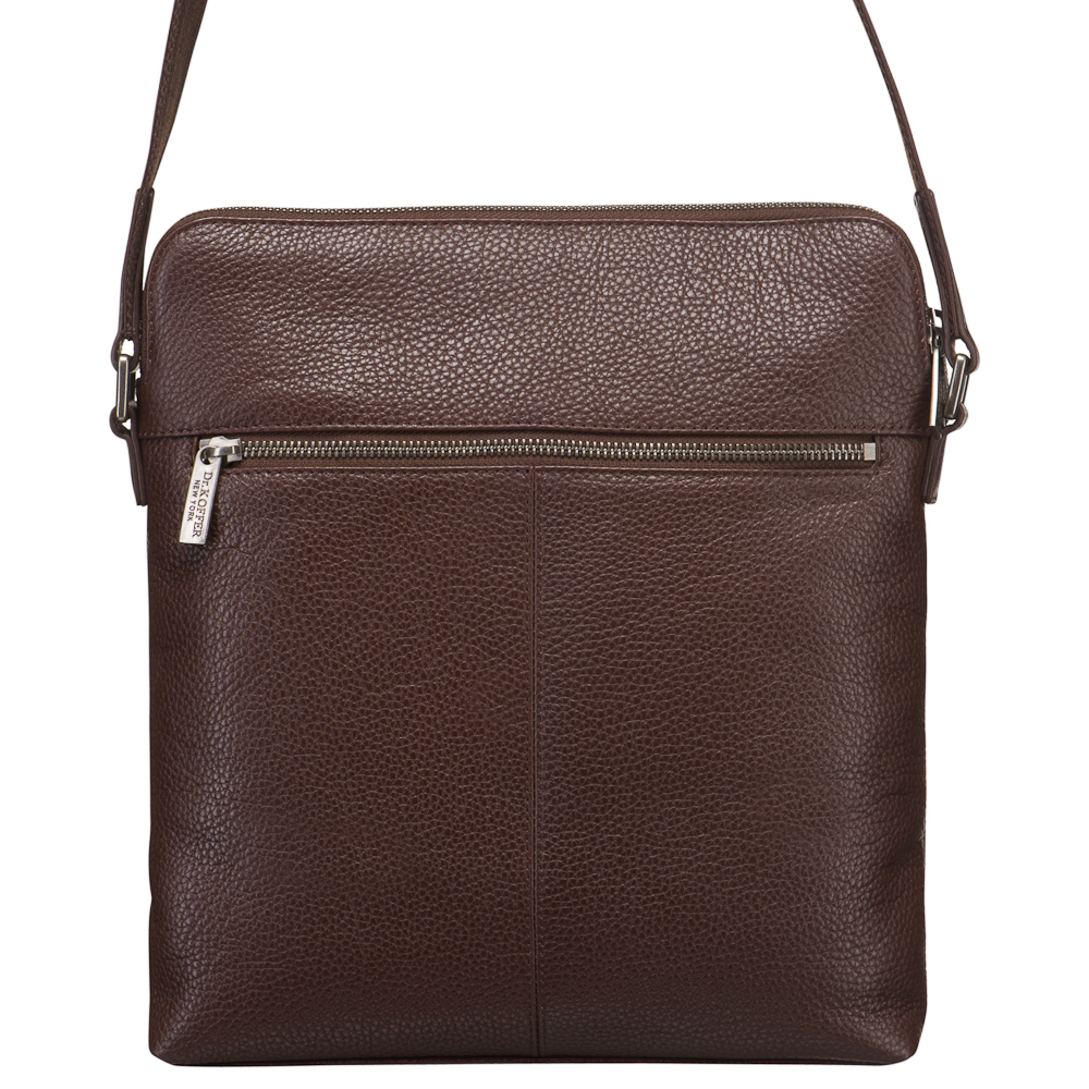 Сумка через плечо Dr.Koffer из натуральной кожи коричневая