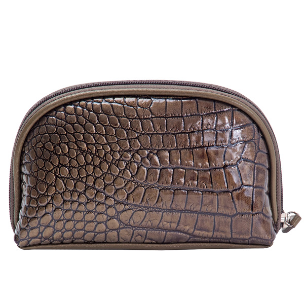 Косметичка Dr.Koffer из натуральной кожи коричневая