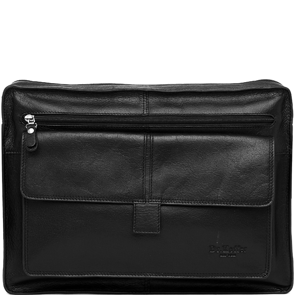 Сумка через плечо Dr.Koffer из натуральной кожи черная