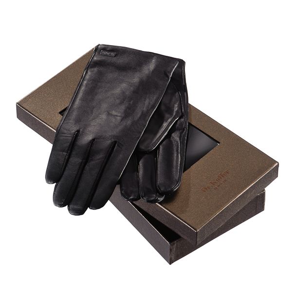 Черные мужские перчатки из гладкой кожи Dr.Koffer H710025-41-04
