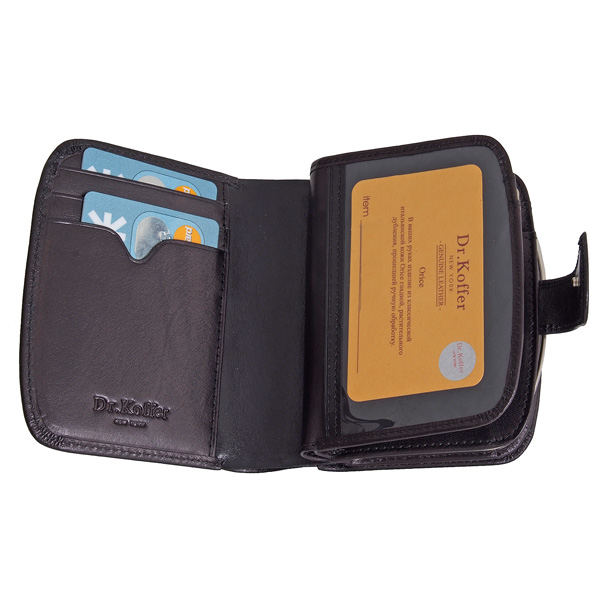 Кошелек Dr.Koffer из натуральной кожи черный