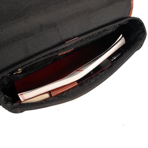 Портфель Dr.Koffer из нейлона и натуральной кожи