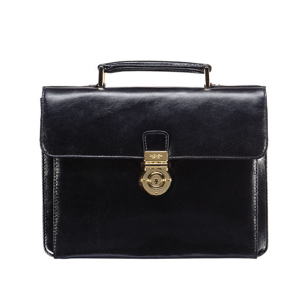 Портфель Dr.Koffer из натуральной кожи черный
